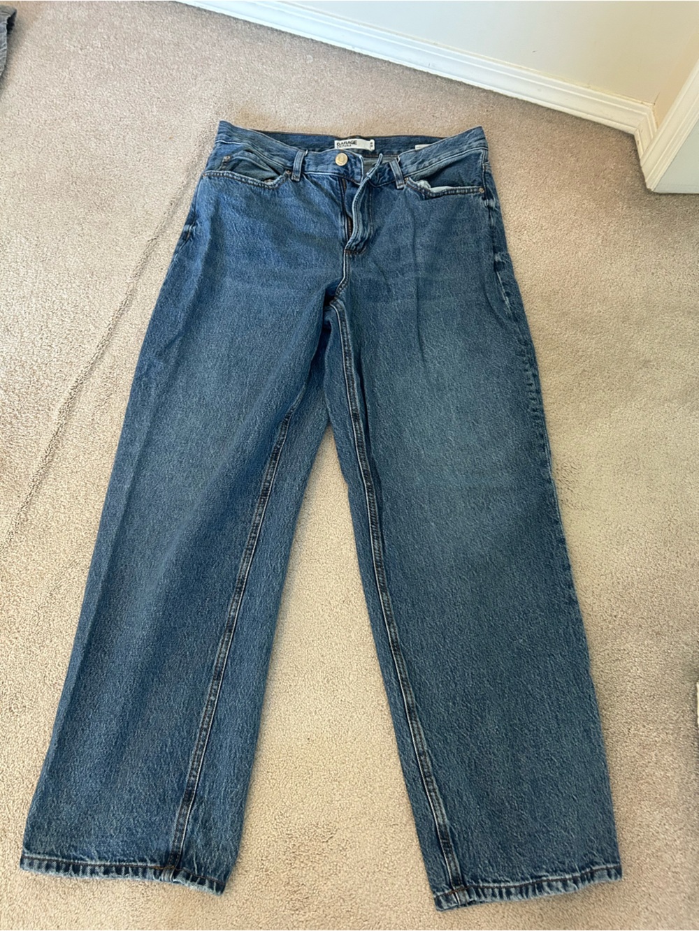Garage Women's Straight-Leg Jeans in Classic Blue